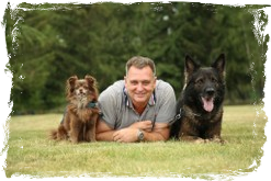 Detlef Timme mit Barney und Kyven Detlef Timme mit Barney und Kyven